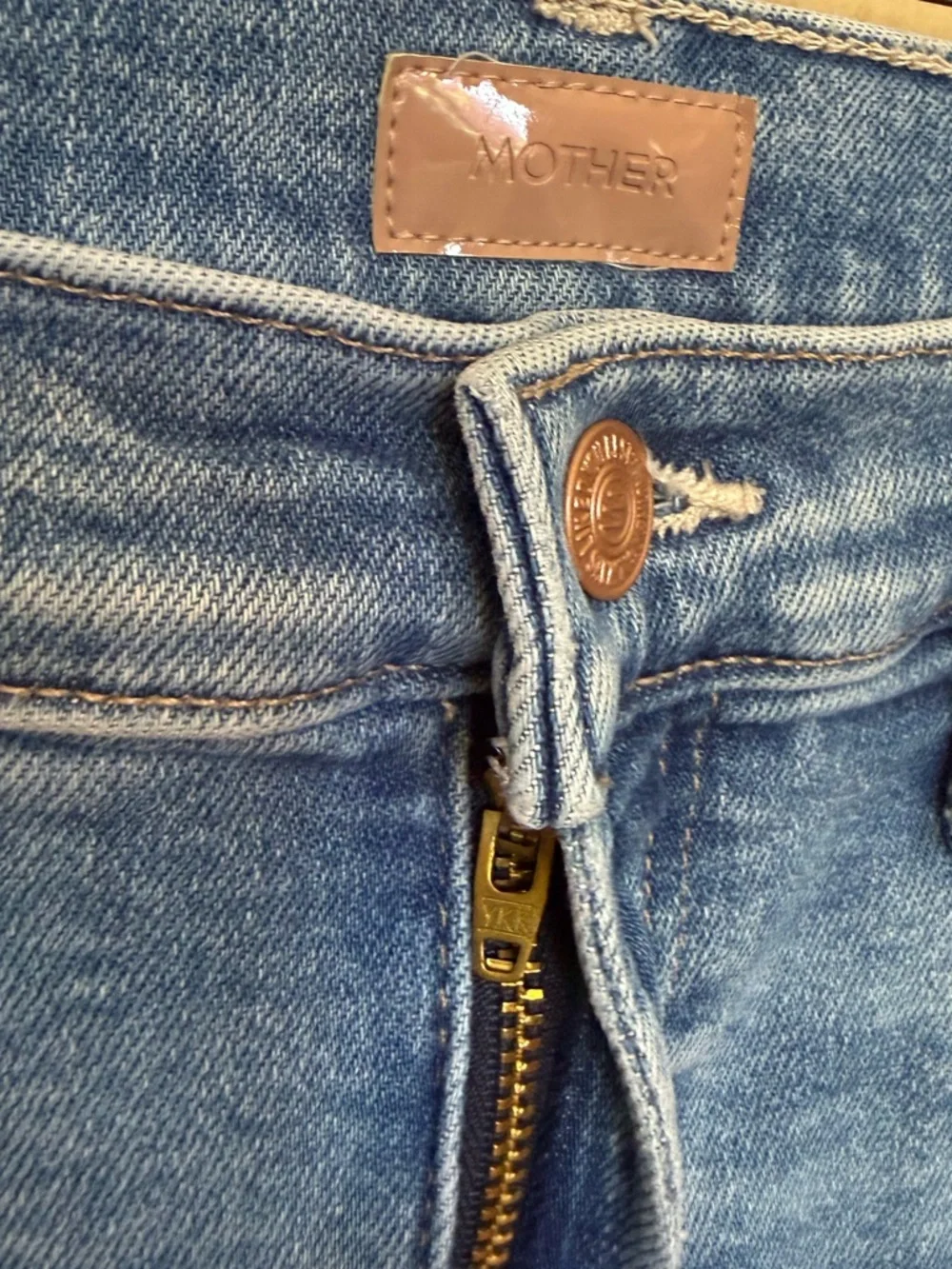 MOTHER Lil' Zip Rambler Flood Jeans Out of the Blue Size 28 - Picture 4 of 8